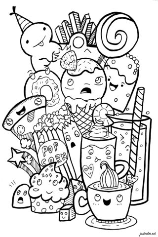 Doodle Delights: A Sweet Adventure 🍦🎉