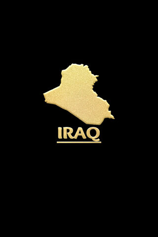 Golden Outline of Iraq: A Nation's Pride ✨