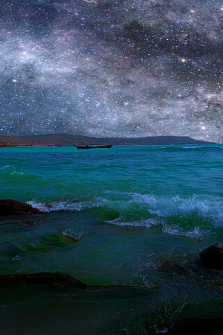 Starlit Serenity: A Night at the Beach ✨🌊