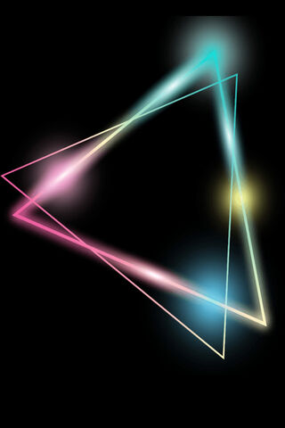 Neon Triangles: A Dance of Light