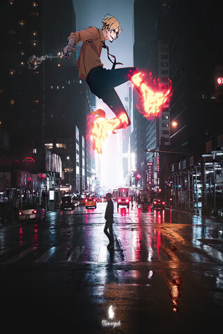 Sanji's Fiery Leap into the Cityscape! 🔥👟