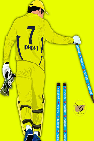 The Legend in Yellow: Dhoni's Iconic Stance