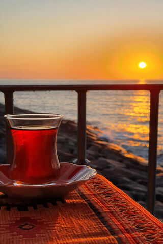 Sunset Serenity: A Sip of Tranquility 🌅☕