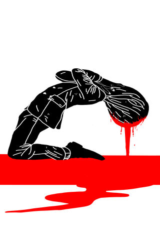 Crimson Echoes: A Haunting Reflection