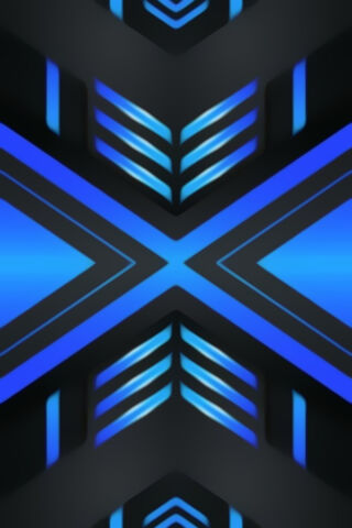 Electric Blue Geometry: A 3D Visual Delight