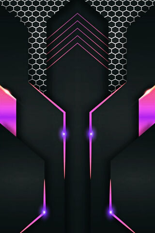 Black Purple Mesh Neon