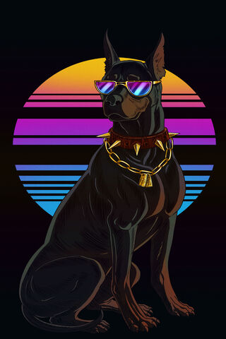 Cool Canine Vibes: The Stylish Doberman 🐾😎