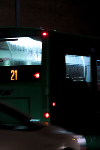 Midnight Journey: The Enigmatic Green Bus