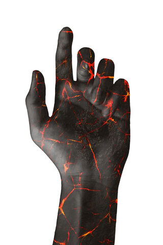 Infernal Gesture: The Fiery Hand of Darkness 🔥🖐️