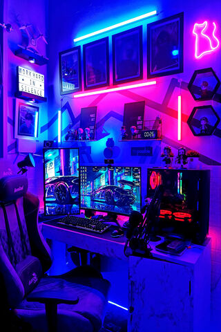 Neon Dreams: The Ultimate Gaming Oasis 🎮✨