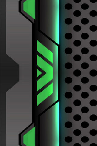 Green Mesh Black Neon