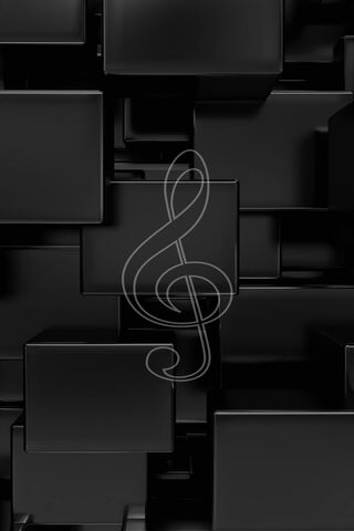 Music Key Black Wall