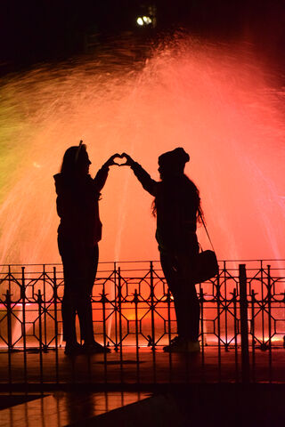 Hearts in the Night: A Colorful Connection ❤️🌌