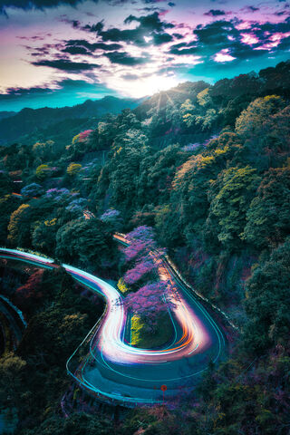 Winding Through Nature's Canvas 🌄🌿