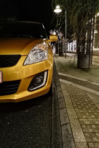 Golden Glow: A Nighttime Stroll