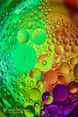 Colorful Oil Droplets Dance