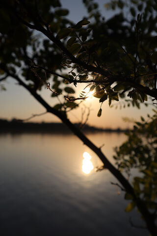 Golden Reflections: A Sunset Serenity