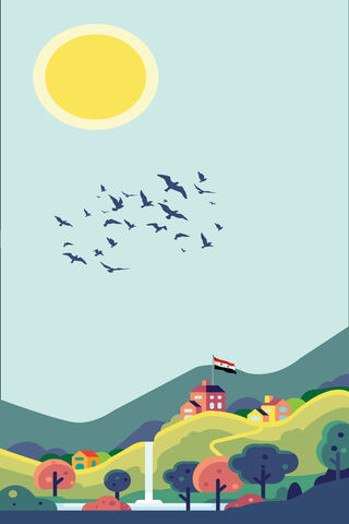 Sunny Serenity in Damascus 🌞🏞️