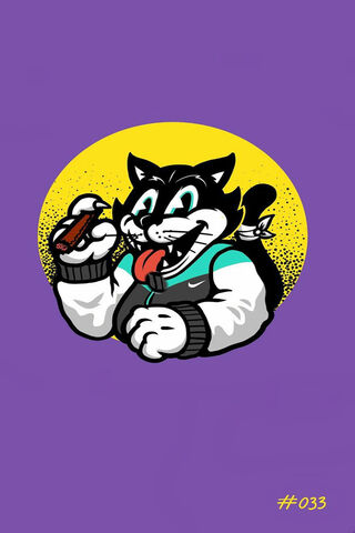 Cool Cat Chillin' with a Snack! 😺🍔