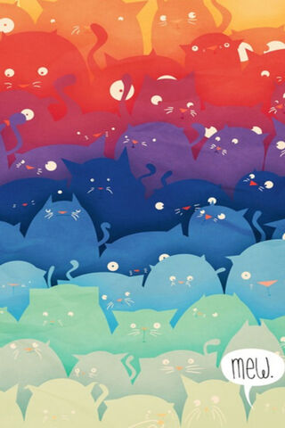 Colorful Cat Parade 🐾🌈