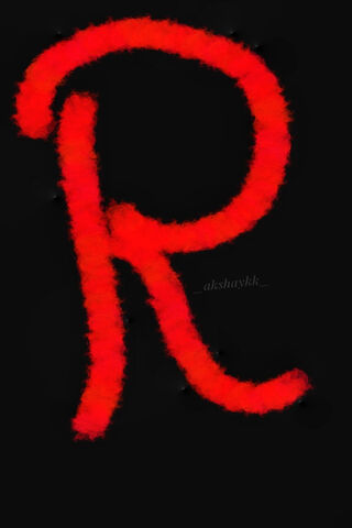 Radiant R: A Fiery Expression