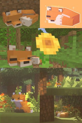 Adorable Minecraft Foxes in Their Natural Habitat! 🦊🌼
