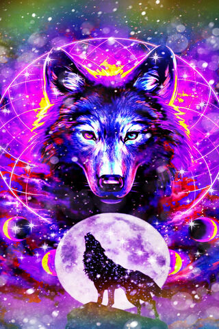 Purple Wolf Wallpaper - Download to your mobile from PHONEKY