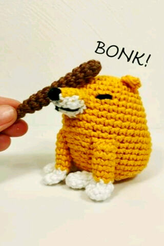 Bonking Fun with a Crochet Pup! 🐶✨
