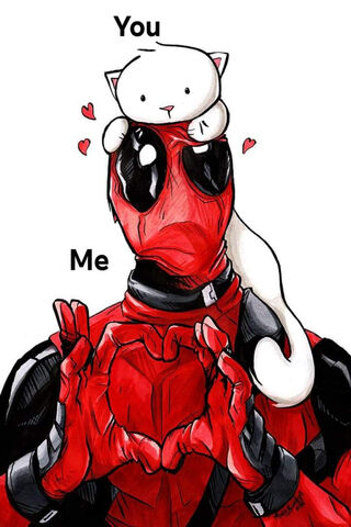 Love and Laughter: Deadpool's Feline Friend