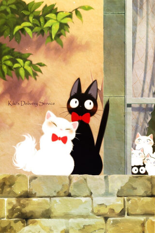 Kiki's Feline Friends: A Whimsical Moment 🐾✨