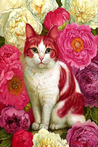 Whiskers Among Blooms: Moath Bataineh's Floral Feline