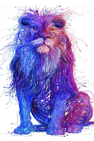 Electric Majesty: The Lion of Light 🦁✨