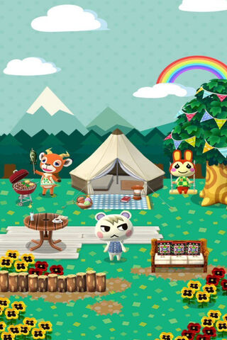 Charming Campout in Animal Crossing 🌈🏕️