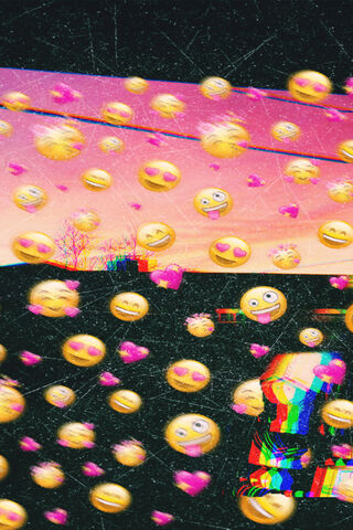 Emojis in a Dreamy Vortex 🌈✨