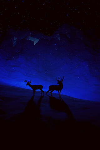 Mystical Night Under the Blue Sky 🌌✨