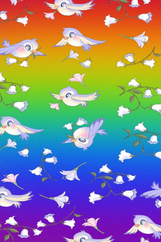 Whimsical Flight of Colorful Birds 🐦🌈