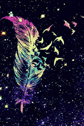 Whispers of the Cosmos: A Feather's Journey 🌌🪶