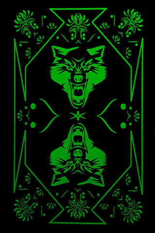 Mystical Howl of the Green Wolf 🌌🐺