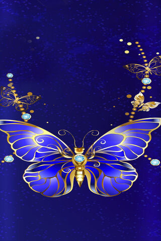 Glistening Elegance: The Golden Butterfly