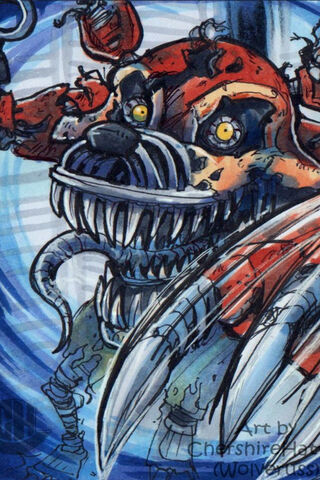 Nightmare Foxy: The Haunting Horror of the Shadows 🌌👻