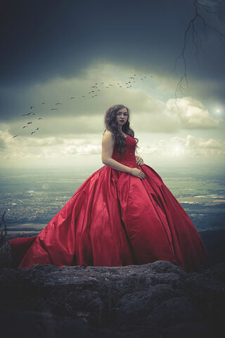 Crimson Elegance: A Bridal Fantasy