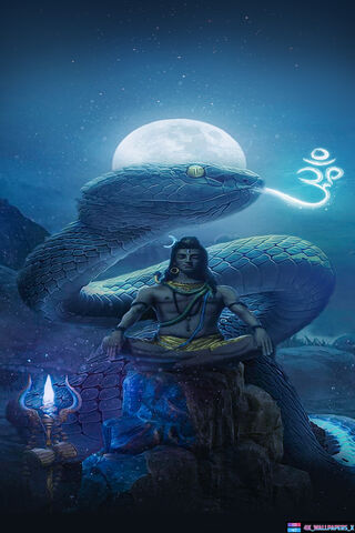 Shiva With Snake