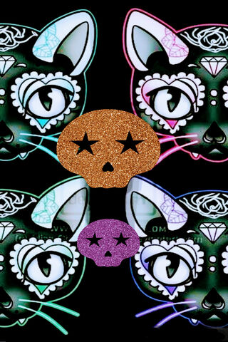 Whimsical Sugar Skull Kitties 🎉🐾