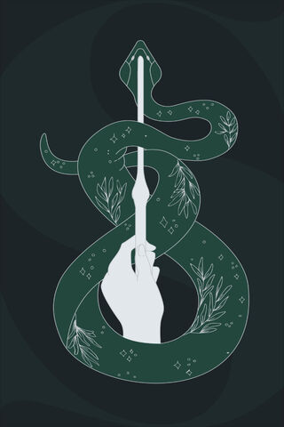 The Enchanted Slytherin Wand 🐍✨