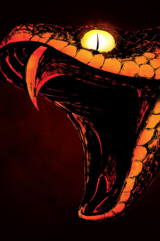 The Serpent's Gaze: A Fiery Encounter 🔥🐍