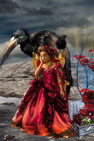 Regal Reflections: The Red Queen's Solitude