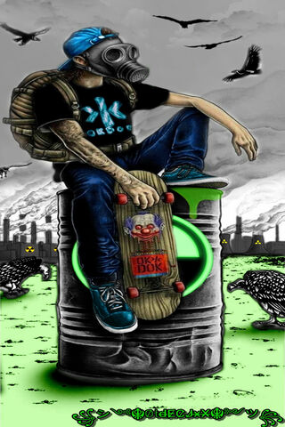 Toxic Vibes: Skating Through Chaos 🌍🛹