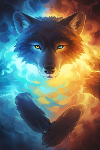 Mystical Wolf: Guardian of the Elements 🌌🐺