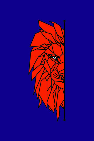 Geometric Majesty: The Minimal Lion 🦁✨