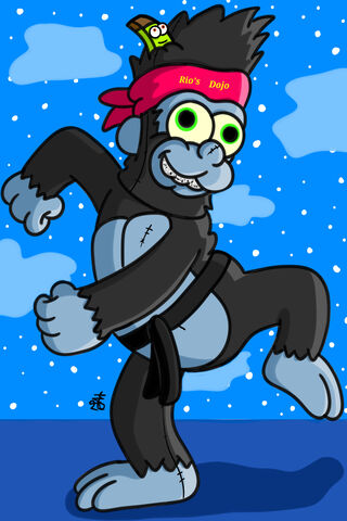Groovin' Gorilla: Dance Party at Rio's Dojo! 🎉🦍
